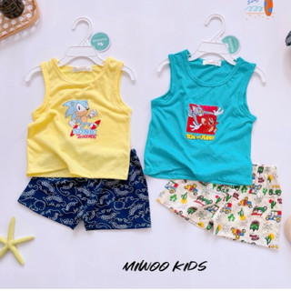 Bộ ba lỗ bé trai in hình Miwoo xuất Nhật