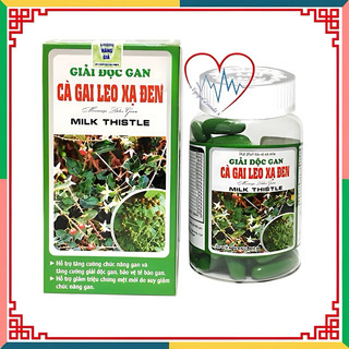 GIẢI ĐỘC GAN CÀ GAI LEO - XẠ ĐEN Milk Thistle - Hộp 60 Viên - Giúp bổ gan, bảo vệ tế bào gan, giải độc gan.