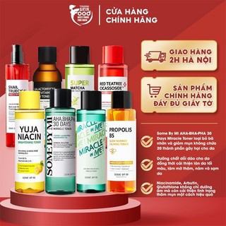  Nước Hoa Hồng Dưỡng Trắng Phục Hồi Da Giảm Mụn Từ Ốc Sên, Trà Xanh, Tràm Trà Some By Mi Toner 200ml