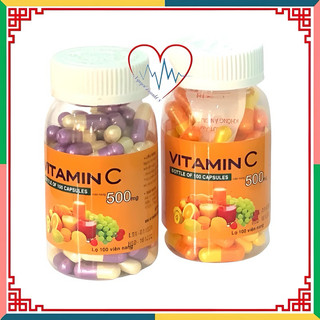 VITAMIN C 500mg Vinaphar - Lọ 100 viên - Tăng sức đề kháng, tăng độ bền cho mạch máu