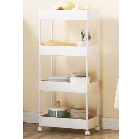 Kệ đựng đồ đa năng 4 tầng, có bánh xe đẩy tiện lợi | BigBuy360 - bigbuy360.vn