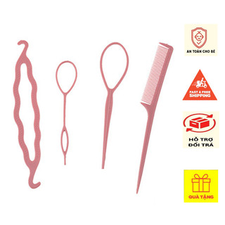 Dụng cụ làm tóc , bộ dụng cụ tạo kiểu tóc 4 món thần thánh BPK05