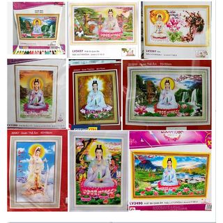 Tranh Thêu Phật Quan Thế Âm Lv3267,Lv3513,Lv3286,Lv3253,Lv3250,Lv3285,lv3268,Lv3437