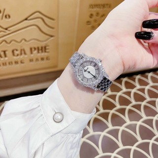 Đồng hồ nữ chopard dây thép đính đá sáng