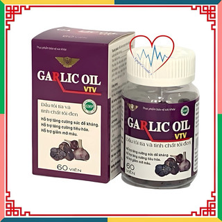 Dầu Tỏi Tía GARLIC OIL + tinh chất Tỏi Đen Kingphar ( hộp 60 viên)  - giúp tăng đề kháng,viêm đường hô hấp.