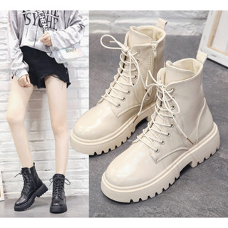 Giày boot nữ cột dây cổ ngắn đế thấp, chống trượt gót 4cm cho style TRẺ TRUNG- HIỆN ĐẠI- XINH XẮN GBN32