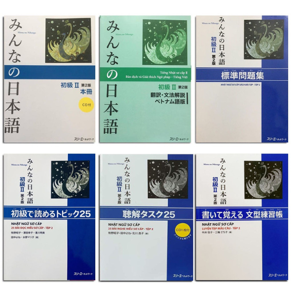 Tiếng Nhật sơ cấp 2 - Trình độ N4 - Minna no Nihongo Sơ Cấp 2 - N4 (Bản mới) (Bộ 6 cuốn)