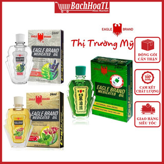 Dầu gió con ó mỹ 2 nắp eagle brand medicated oil