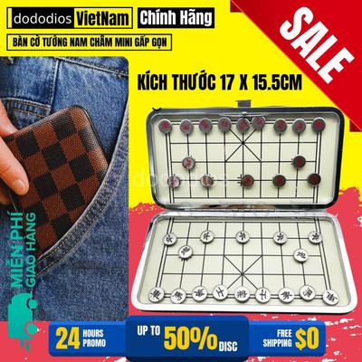 Bàn Cờ Tướng Nam Châm Mini Gấp Gọn Bỏ Túi - Chính Hãng Dododios