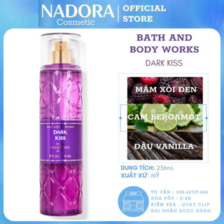 XỊT THƠM TOÀN THÂN BATH AND BODY WORKS DARK KISS Body Mist 236ML