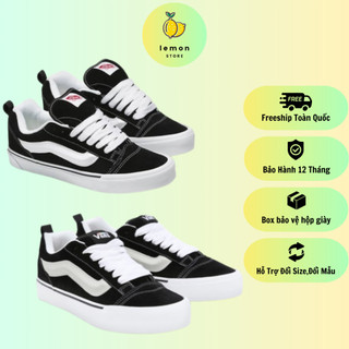 Giày Thể Thao Nam Nữ VANS Knu Skool BLACK/TRUE WHITE Bản Siêu Cấp Full Box Lemon Store BH 12 Tháng
