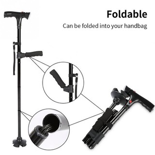 Gậy người già gấp gọn trusty Cane Chống Trượt Có Đèn Pin - Gậy chống người già.