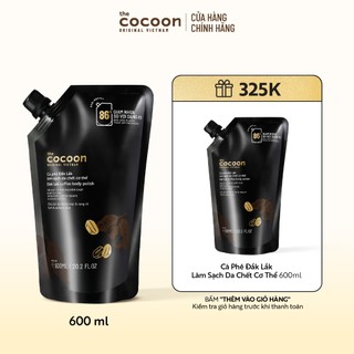 Túi Refill - Cà phê Đắk Lắk làm sạch da chết cơ thể Cocoon 600ml
