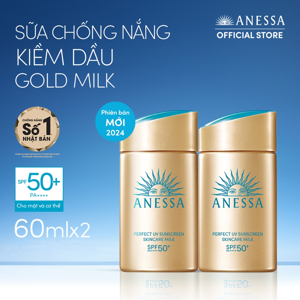 Bộ 2 Sữa chống nắng dưỡng da kiềm dầu bảo vệ hoàn hảo SPF50+ PA++++ 60mlx2