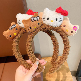 CC36 Cài tóc băng đô nữ hoạt hình Hello Kitty 3 mặt mèo dễ thương