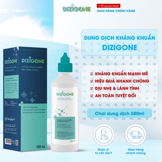 Dung dịch kháng khuẩn DIZIGONE chăm sóc tổn thương lành nhanh, không đau xót, tái tạo da, ngăn ngừa sẹo 500ml