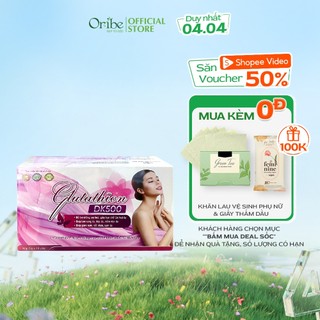 Viên Uống Trắng Da Glutathione 500mg Oribe Dưỡng Trắng Da Làm Mờ Thâm Chống Lão Hóa Hộp 30 viên