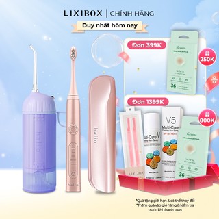 Combo Bàn chải điện Rose Gold và Máy Tăm Nước Halio UltraClean - Periwinkle