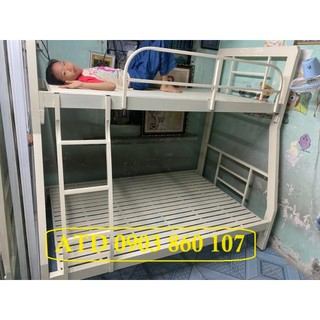 Giường sắt 2 tầng - sắt hộp vuông 4x8 cao cấp dày dặn giá rẻ tận xưởng hcm