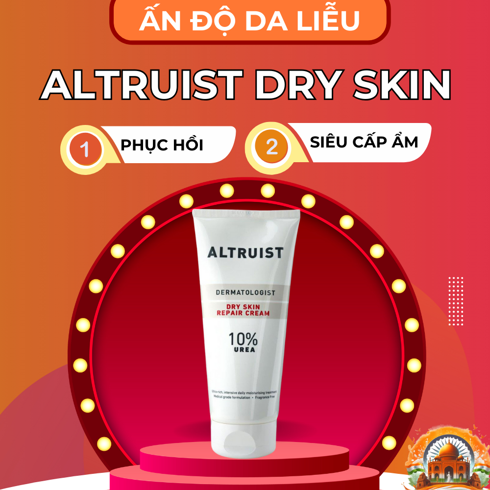 Kem dưỡng Altruist Dry Skin Cream (200ml) 10% urea, phục hồi, siêu cấp ẩm II India Skincare