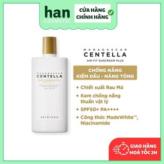 Kem Chống Nắng SKIN1004 Madagascar Centella Air-Fit Suncream Plus SPF50+/PA++++ cho da yêu, da treatment - hancosmetic