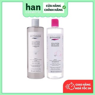 Nước Tẩy Trang Byphasse Solution Micerallaire Face 500ml, Tẩy Trang Byphasse Than Hoạt Tính sạch sâu - hancosmetic.shop