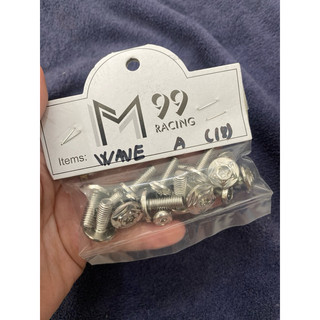 Bộ ốc dàn áo mũi tên inox 304 cho wave a110, wave 2017-2024