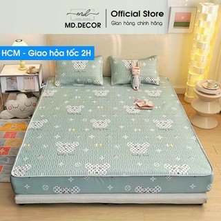 Chiếu điều hòa cao su non Latex 5D nhập khẩu MD.DECOR - BEDDING bọc nệm 30cm size M6 M8