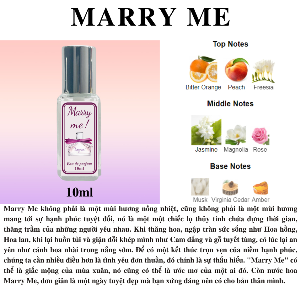 Nước hoa Nữ Marry Me EDP