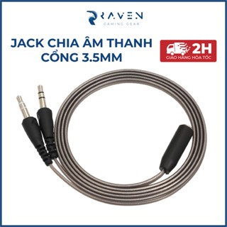 Jack chia âm thanh 1 cổng 3.5mm sang 2 Cổng 3.5mm dài 1m cho PC laptop