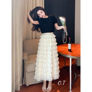 Chân váy maxi công chúa nhiều tầng hàng QC siêu xinh