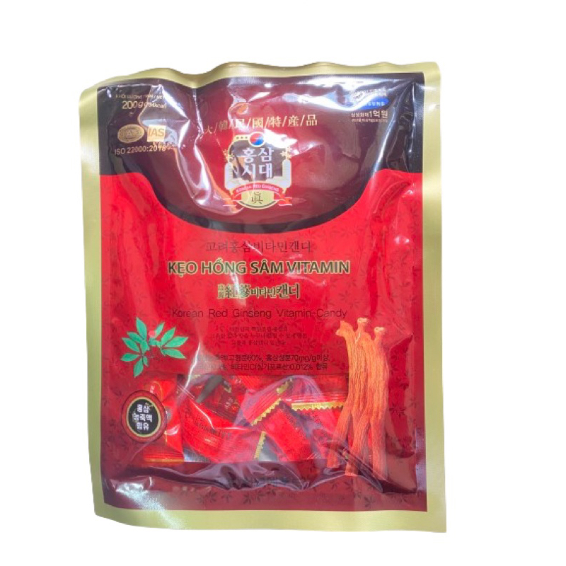 Kẹo hồng sâm vitamin 200gram
