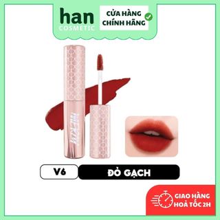 Son Kem Lì Merzy V6 vỏ hồng The First Velvet Tint Pink Edition Phiên bản Holiday MẪU MỚI - hancosmetic.shop