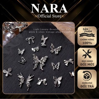 Charm mix các mẫu set 20v - set charm kim loại mix mẫu hot trend - phụ kiện charm gắn mong nail - charm nơ- charm bướm