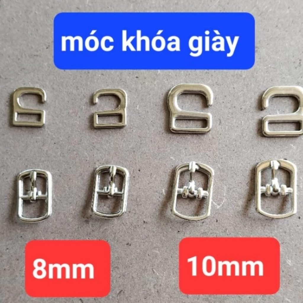 Khoá móc giày.khoen móc giày 1cm.0,8cm