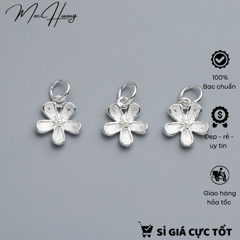 [S925] Charm bạc treo bông hoa - MH165 MOCHUONG JEWELRY