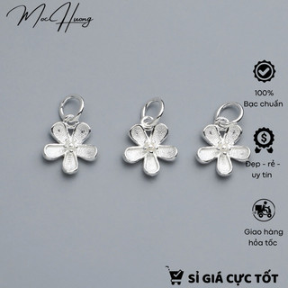 Charm bạc treo bông hoa - mh165