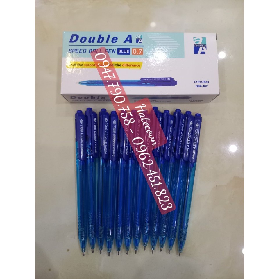 HỘP 12 CÂY bút bi Double A SPEED BALL 0,7mm NGÒI SIÊU ÊM BÚT ẤN ĐỘ INDIA