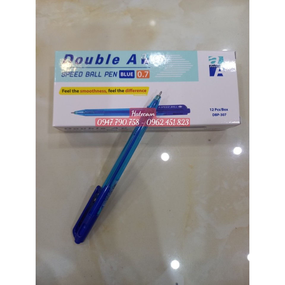 HỘP 12 CÂY bút bi Double A SPEED BALL 0,7mm NGÒI SIÊU ÊM BÚT ẤN ĐỘ INDIA