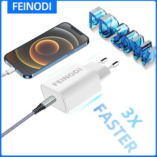 Feinodi bộ sạc nhanh pd usb/type-c 35w qc 3.0 và cáp sạc type-c cáp sạc nhanh