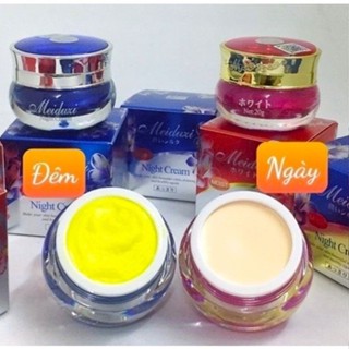  Combo Kem Face MEIDUZI Xanh Đỏ - Kem Dưỡng Trắng Da Mờ Thâm Sạm Nám Mụn 20Gram 