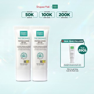 Combo Kem Chống Nắng Phổ Rộng Toàn Diện Ngừa Lão Hóa Martiderm The Originals Proteos Screen SPF50+ 40ml