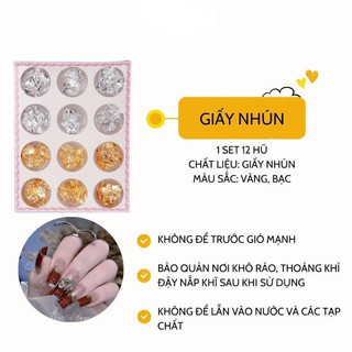 Nhũ Giấy nhũ vàng Bạc ( set 12 hũ )