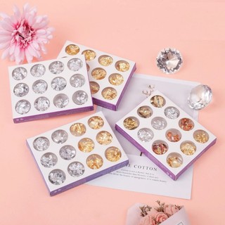 Nhũ Giấy nhũ vàng Bạc ( set 12 hũ )