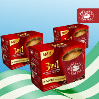 COMBO 3 HOP CÀ PHÊ SỮA HOÀ TAN 3IN1 HIGHLANDS COFFEE - (20 gói x 3)