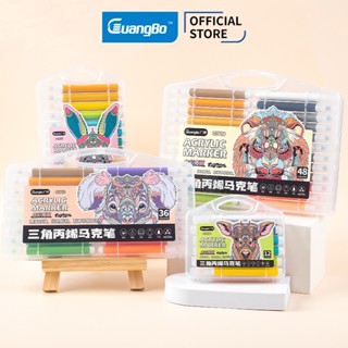 Bút Marker Acrylic 2 đầu thân tròn cao cấp GuangBo nhiều màu