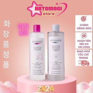 Nước tẩy trang Byphasse Solution Micellaire 500ml làm sạch da dịu nhẹ cho Da Dầu, Da Khô, Da Nhạy Cảm Chính Hãng