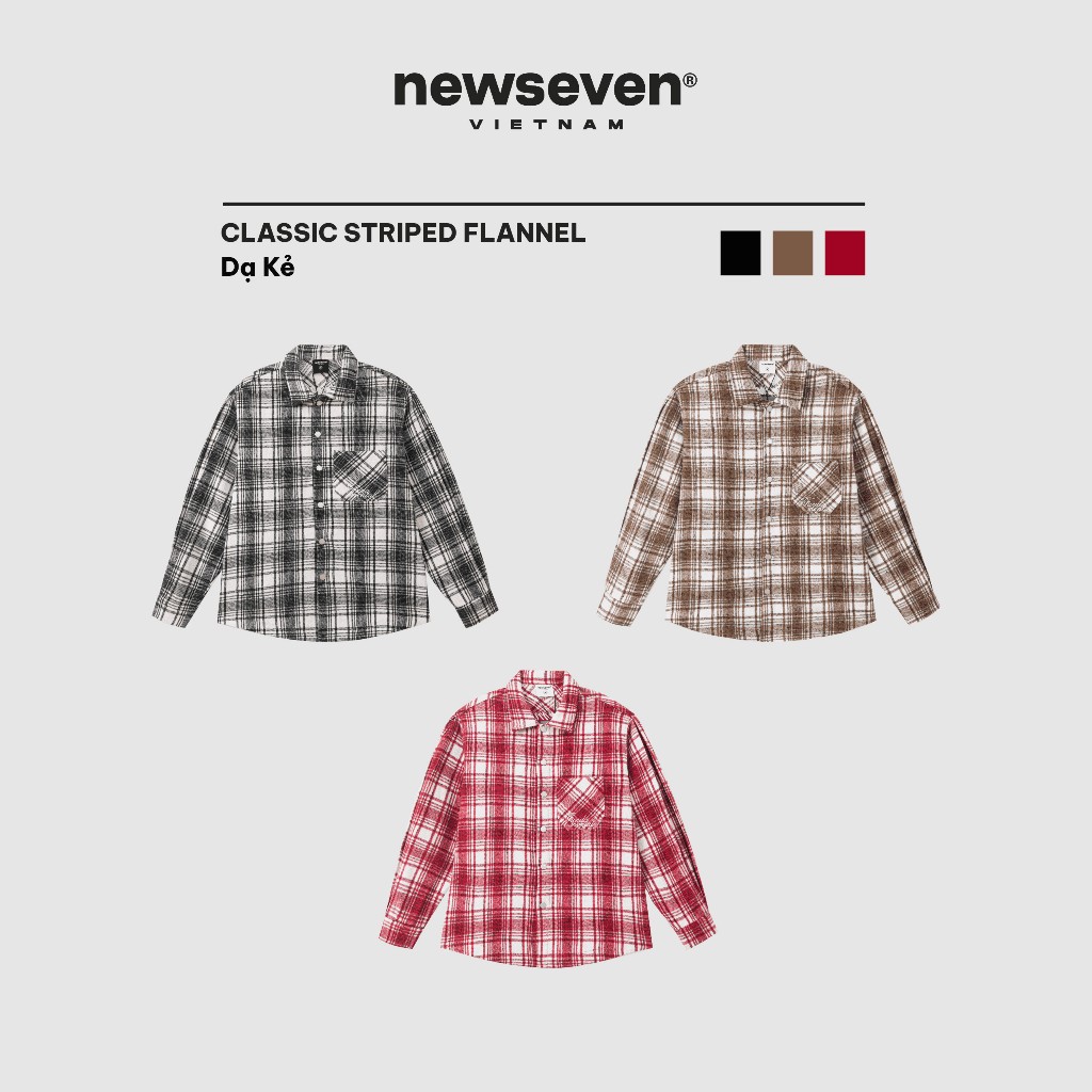 Áo Sơ Mi NEWSEVEN Classic Striped Flannel SM.312