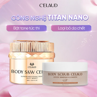 COMBO Kem Dưỡng Body Tái Tạo Trẻ Hóa Làn Da Và Tẩy Tế Bào Chết Body Mơ Mỹ Sạch Sâu Dưỡng Ẩm | CELAUD