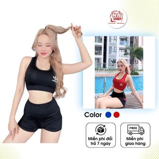 Bộ tập gym yoga aerobic nữ , bộ thể thao nữ , bộ tập aerobic nữ set tập nữ đồ mặc đi biển